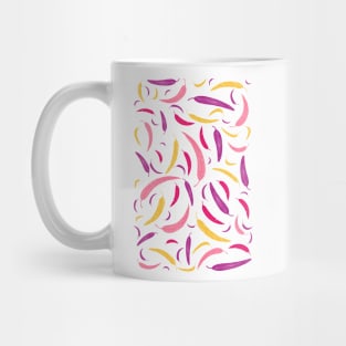 Pink Eucalyptus Leaves Pattern Mug